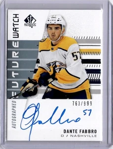 Dante Fabbro Future Watch Auto 763/999 #179 2019-20 SP Authentic RC Predators - Picture 1 of 2