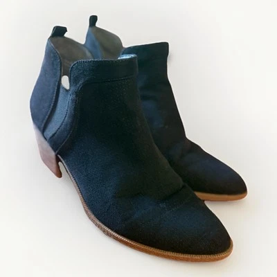 New Style & Co. Suede Closed Toe Slip on Ankle Fashion Boots Black Sz 9.5 - Image 1 of 4