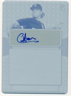 COLTON HARTMAN 2022 LEAF PERFECT GAME NATIONAL SHOWCASE CYAN PLATE SP #1/1 - Image 1 of 2