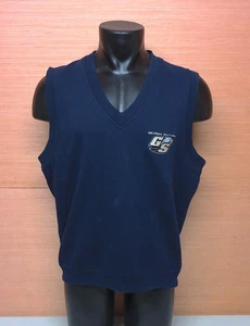Georgia Southern University GSU Logo Blue Sleeveless Sweater Vest Size Medium - Picture 1 of 3