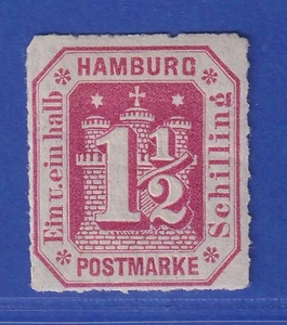 Hamburg 1866 Wappen 1 1/2 Schilling Mi.-Nr. 21 ungebraucht * - Bild 1 von 2