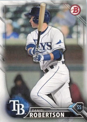 2016 Bowman Prospects #BP96 Daniel Robertson Tampa Bay Rays - Imagem 1 de 2