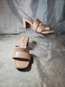 NWOT Anne Klein Beige Heeled Mule Size 7M - Picture 1 of 7