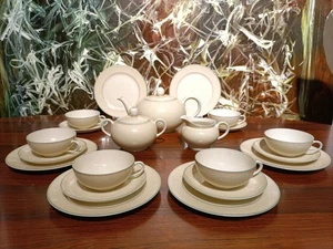 THOMAS Ivory Bavaria ART DECO 21 teiliges Teeservice / 6 Personen - Bild 1 von 10