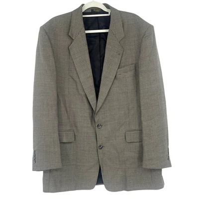 GianFranco Ruffini Wool Glen Check Mens Blazer 44L Preppy Old Money Heritage Ivy - Image 1 of 4