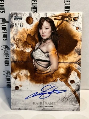 2018 Topps WWE Undisputed Kairi Sane On Card Auto Kabuki Warriors Orange SP #/99 - Image 1 of 2