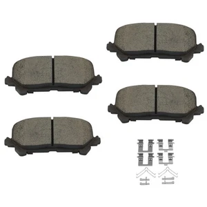 4pc Rear Ceramic Brake Pads w/ Hardware for Honda Pilot Ridgeline Passport MDX - Picture 1 of 6