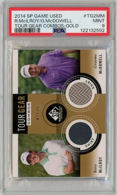 2014 SP Game Used Rory McIlroy Graeme McDowell Tour Gear Combos Gold /25 PSA 9 - Image 1 of 3
