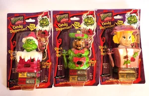 3 Vintage Wonka & Nerds The Grinch Cindy Lou & Max Candy Dispensers - Picture 1 of 1