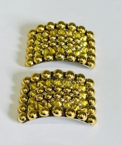 Juego de 2 hebillas de zapatos de baile irlandés doradas con diamantes y perlas | Accesorios Feis - Imagen 1 de 1