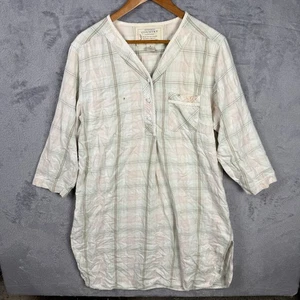 Vintage Victoria's Secret Baumwolle Prärie Cottagecore Nachthemd romantisch kleiner MÄNGEL - Bild 1 von 7