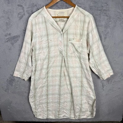 VTG Victorias Secret Cotton Prairie Cottagecore Nightgown Romantic Small FLAW — 第 1/4 张图片