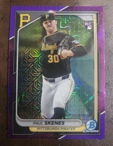 2024 Paul Skenes Bowman Chrome Purple Mega Box Mojo Refractor /250 Pirates ROY  - Picture 1 of 2