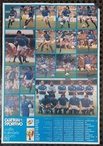 I116653 18/ Plakat Poster Fußball - Kalender Blau 1983 - 80x57,5 cm - Bild 1 von 1
