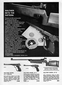Pistola Walther LG V Special LP 2 1970 y 53 pistola anuncio impreso original - Imagen 1 de 1