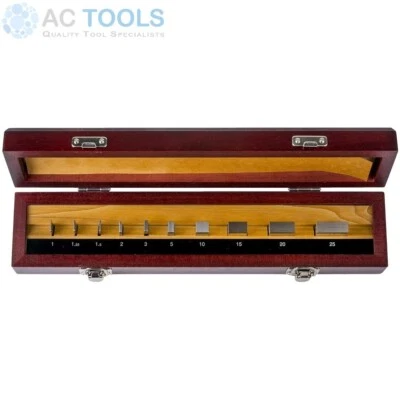 Mitutoyo Gauge Block Set 10 Piece Metric 1mm - 25mm (Grade 0) 516-103-10 Genuine - Image 1 of 3