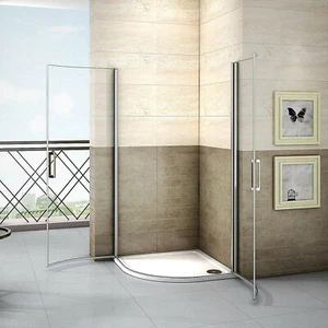 80x80cm 90x90cm Duschkabine Duschabtrennung Viertelkreis Runddusche Drehtür H195 - Bild 1 von 9