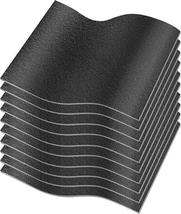 10 Pezzi Pelle Adesiva per Riparazioni 20X30 Cm Finta Pelle Autoadesiva, Nero Ri - Foto 1 di 12