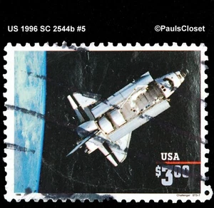 US 1996 SC 2544b $3.00 SPACE SHUTTLE CHALLENGER UNG SELF-ADHESIVE FINE #5 - Picture 1 of 2