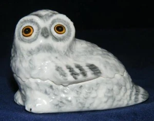 Klima Porcelain Box Owl Grey K585 - Picture 1 of 2