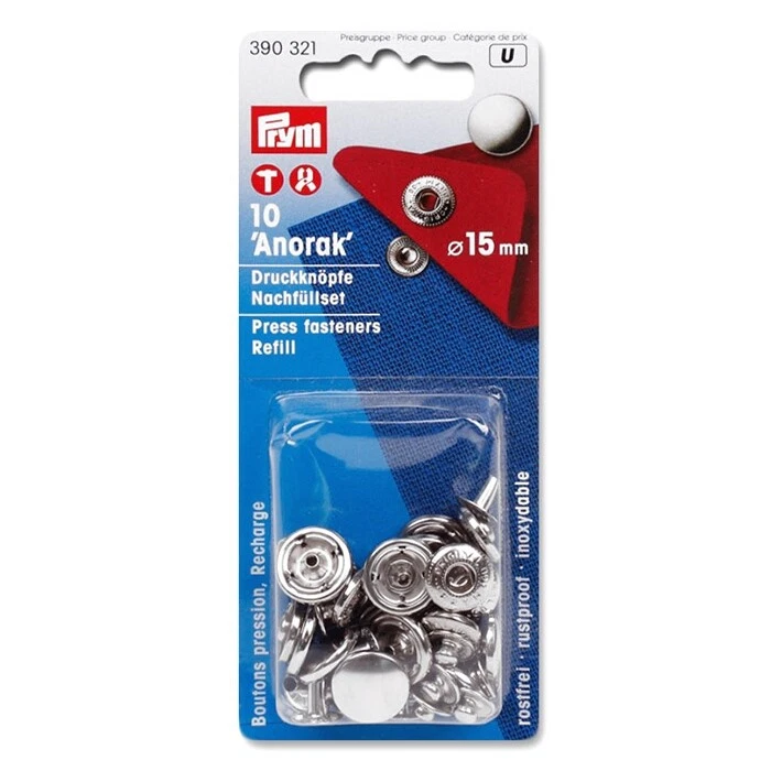 Prym Druckknöpfe Anorak 15 Mm (p11390321 Master)