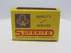 Caja de fósforos de seguridad vintage Superite Maguire & Paterson Cara #EG-20 - Imagen 1 de 6