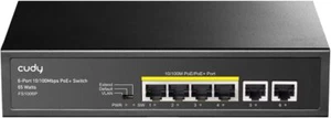 Cudy Poe+ Switch 6 Ports 10/100Mbps 4 Poe/Poe+, Switch Alimentation Non Gérée - Photo 1/9