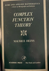 COMPLEX FUNCTION THEORY (PURE & APPLIED MATHEMATICS) By Maurice Heins 1968 - Foto 1 di 6