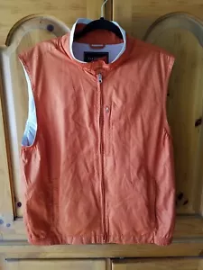 Van Heusen Sport Orange Golf Wind Vest Large Men’s Full Zip, Front Pockets. EUC - Picture 1 of 7
