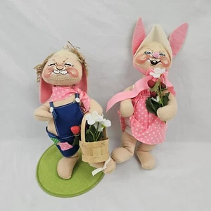 Annalee Mobility Bauer Hase Figuren Junge & Mädchen Hase Plüsch Osterdeko Vintage - Bild 1 von 13