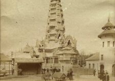 Paris 1889 Ausstellung Universelle Palast Kambodscha Foto Stereo Diorama Vintage