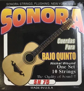 Sonora Juego Cuerdas Para Bajo Quinto. Juego de cuerdas para guitarra Bajo Quinto.SN75 - Imagen 1 de 1