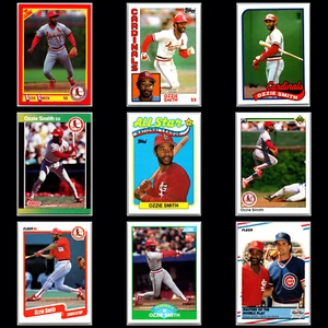 Ozzie Smith 9-Card Lot HOF Cardinals MLB Legend “Wizard of Oz” Shortstop - Picture 1 of 10