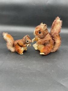 Ardillas STEIFF alemanas de colección RARAS de los años 50 adulto y bebé. Mohair - Imagen 1 de 9
