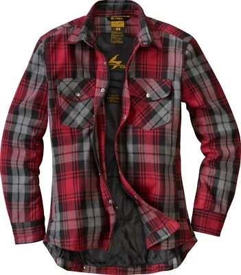 Scorpion Covert Womens Button Up Long Sleeve Flannel Shirt Red/Gray XL - Image 1 of 2