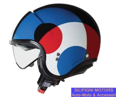 NOLAN N21  06 BICROMO 345 Nero/Blu/Rosso Casco Jet Moto Scooter - Immagine 1 di 4