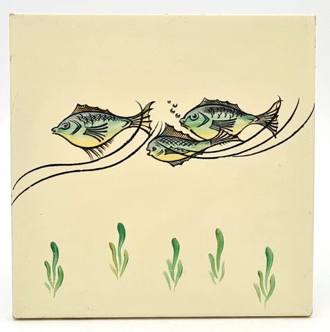 The Campbell Tile Ltd Wall Tile Fish Pattern C1950s Cover