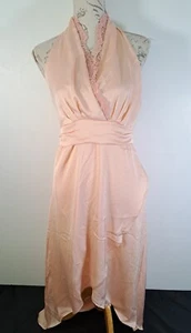TFNC Keana Lace Detail Bridesmaid Dress Open Back Sleeveless Pink BNWT UK 10 - Picture 1 of 23