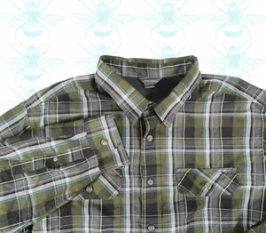 EDDIE BAUER Herren Gr. - XLT grün Langarm Knopfleiste kariert Wanderhemd - Bild 1 von 5