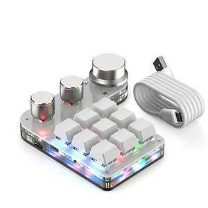 Alloy Single-hand Wired /Wireless Mechanical Mini Keyboard Small Keyboard Knob - Picture 1 of 6
