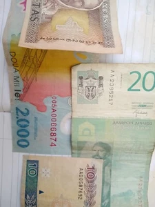1990 Latvia Serbia Romania Lot of 4 banknote AA 00 1994 2013 rare - Picture 1 of 6