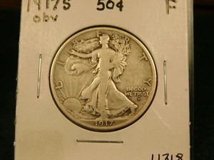 1917 S obv. Walking Liberty Half Item # 11318 - Picture 1 of 2