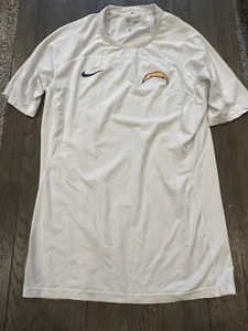 Mens Nike Los Angeles Chargers Football Team Issued Fitted Shirt 2XL - Picture 1 of 1