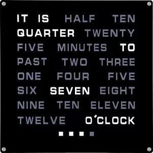 Tech Tools LED Word Clock - Displays Time as Text - Powered by AC Adapter (12... - Picture 1 of 7