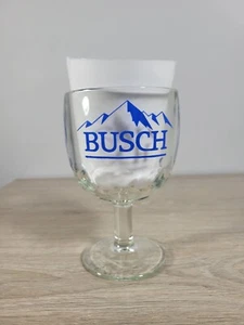 Busch Beer Thumbprint Goblet Mointains Logo Vintage - Picture 1 of 4