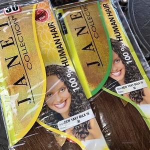 Janet Collection 100% Human Hair New Yaki Bulk 16" Color 30 Lot Of 2 Packs - Picture 1 of 3