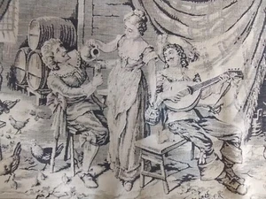 HANDGEWEBTER ANTIKER FRANZÖSISCHER GOBELIN VIKTORIANISCHES PUBFASS BIERFÄSSER FRANKREICH 56 × 19 ZOLL - Bild 1 von 21