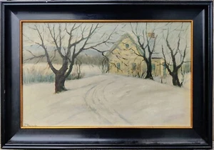 WINTER HOUSE, original oil painting - Picture 1 of 7
