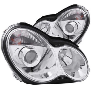 Chrome Clear Lens Projector Headlight Set fits 2001-2005 Mercedes-Benz C240 - Bild 1 von 2