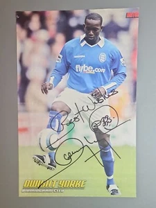 Dwight Yorke Birmingham City Hand Signed Autographed A4 Poster - Genuine Signed - Picture 1 of 3